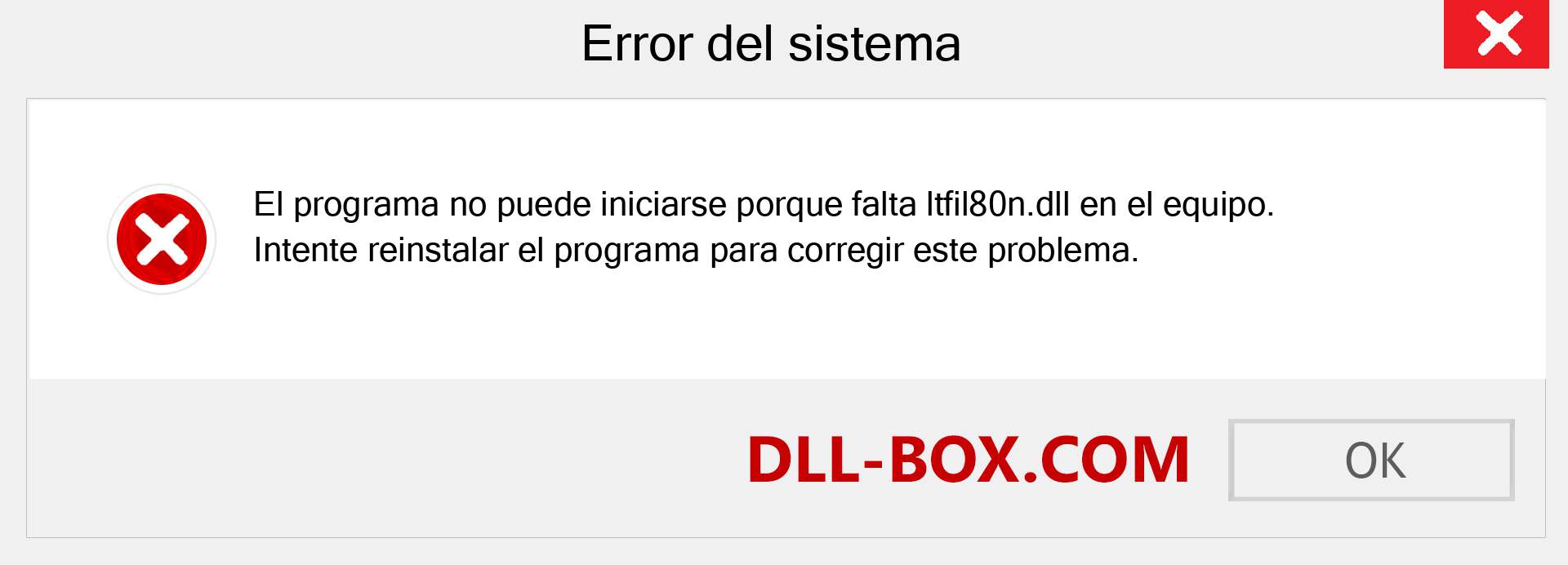 ¿Falta el archivo ltfil80n.dll ?. Descargar para Windows 7, 8, 10 - Corregir ltfil80n dll Missing Error en Windows, fotos, imágenes