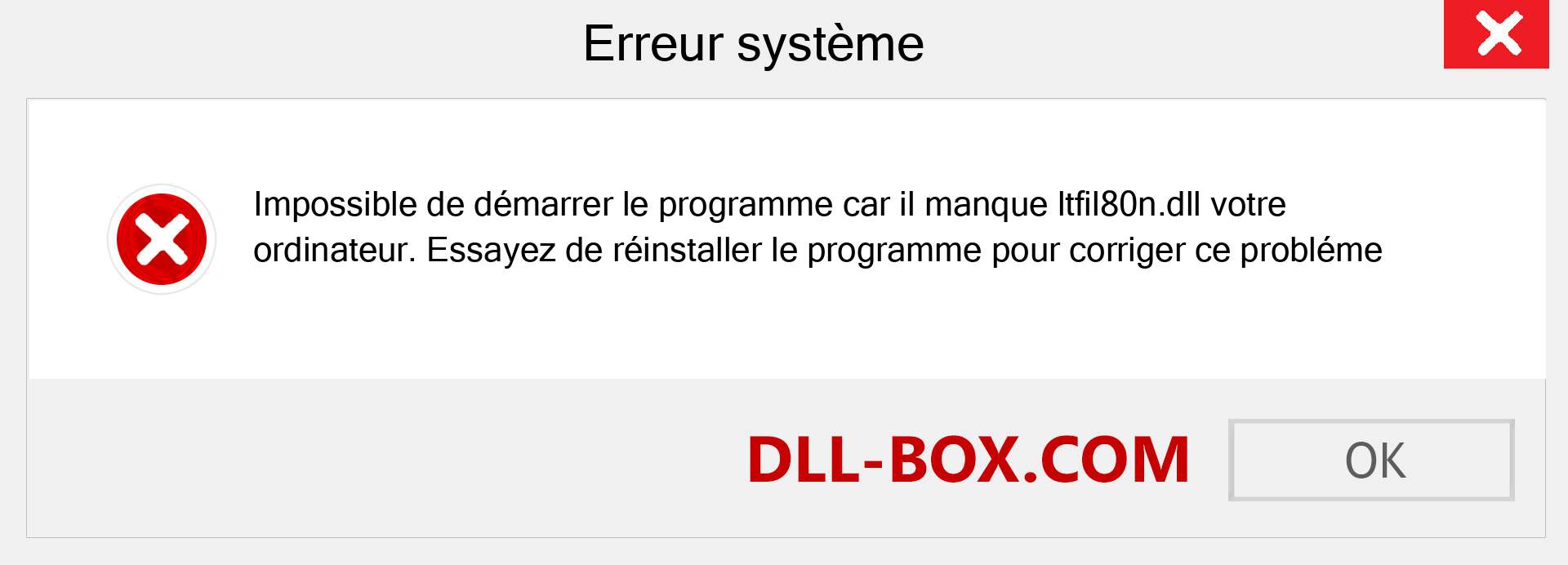 Le fichier ltfil80n.dll est manquant ?. Télécharger pour Windows 7, 8, 10 - Correction de l'erreur manquante ltfil80n dll sur Windows, photos, images